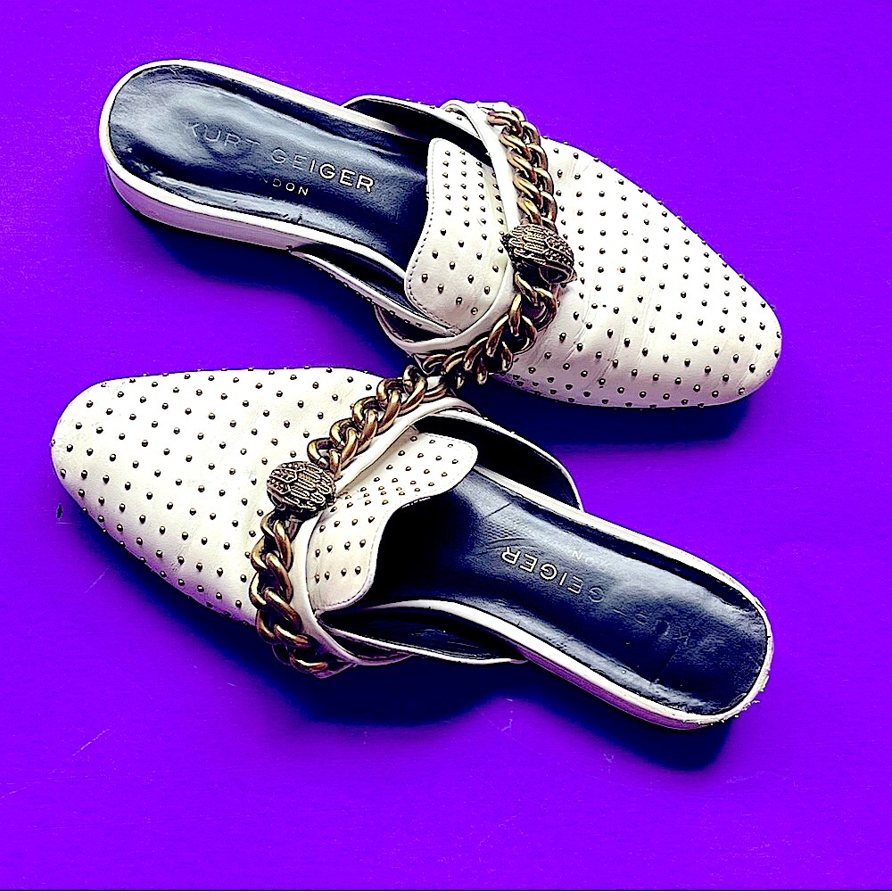 Kurt Geiger London Chelsea  Eagle Head Mules